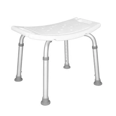 Piorlado Height-Adjustable Shower Chair Bathroom Stool Rust Resistant Aluminum Alloy Shower Bench Elderly Anti Slip Shower Stool