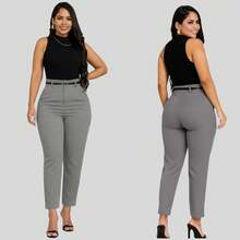 Women's Tailored Dress Pants - Xám - Xem 3