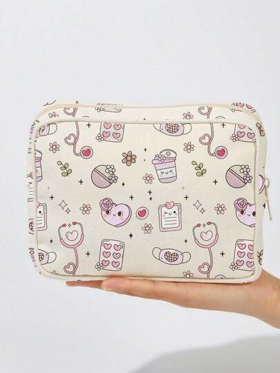 Nuevo Estuche Ouchie Bolsa de almacenamiento - Bolsa médica, neceser, artículos de viaje, diseño colorido para medicamentos, cosméticos y suministros de viaje - Regalo ideal para amigos y familiares, organizador de cuidado personal | Diseño interesante, neceser de viaje portátil con cremallera, bolsa de cosméticos estándar para aerolíneas, puede almacenar medicamentos, suministros médicos, etc. (Patrón cortado al azar) Bolsa de medicamentos Pastillero Estuche de pastillas Contenedores de pastillas Bolsa de hospital Kit de primeros auxilios Organizador de medicamentos Bolsa de almacenamiento de medicamentos Artículos esenciales para cruceros Artículos esenciales para vacaciones Artículos de viaje