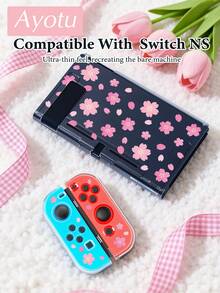 Ayotu 1 pièce Étui de protection transparent ultra-fin en TPU avec motif de fleurs de cerisier & pétales, compatible avec Switch OLED/Lite/New Switch2 (2025). Compatible avec le dock, sans retrait nécessaire. Résistant aux chocs & à la poussière. Plusieurs couleurs. Style romantique de printemps, style campagnard, Saint-Valentin, Nouvel An, saison de la rentrée scolaire. - Voir 14