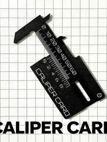 Nuevo llavero de herramienta de medición 3D impresa tipo calibrador, mini regla - calibrador - Ver 4