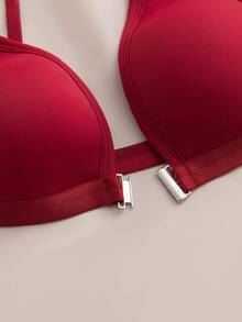 3pcs Multi-Color Set: Front Closure Wireless Bra With Removable Pads, Women's Lingerie Bra With Detachable Straps For Versatile Styling - Spaghetti Strap Bra, Criss-Cross Back Bra, And Spaghetti Strap Bra (Suitable For A-C Cup) - Multicolor - View 11