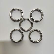 5pcs Round Keychain Clips, Carabiners, Suitable For Keys, Buckles, Bags, Wallets - Keychain Hooks Replacement, DIY Crafts, Gifts, Souvenirs, Car Accessories, Cute Goth Y2K - Multicolor - View 13