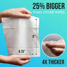 Extra Large Bath Wipes For Adults No Rinse - 40 Disposable Body Cleansing Cloths For Men, Women &Amp; Elderly - Great For Gym, Camping, Post Surgery - ColorA - 查看 5