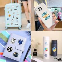 61张编程主题乙烯基贴纸，美观实用，适用于剪贴簿、日记本、保险杠、滑板、水瓶、头盔、水杯、汽车贴纸等。 - 隨機 - 查看 7