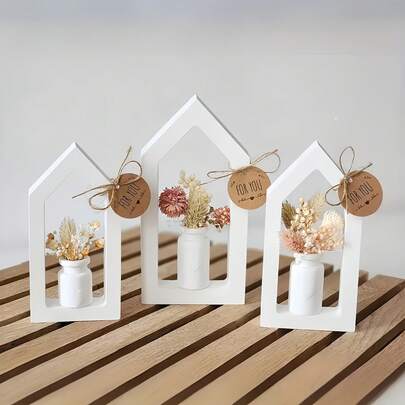 3pcs Silicone Hollow House Mold, House Frame Shaped Design Candlestick Mold For Resin Plaster Cement Concrete Casting, Tealight Mold For DIY Crafts, Home Decor