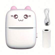 SOKANY Impressora Portátil Sem Fio Mini, Design Fofo de Gato, Fácil de Carregar, Interface USB (400mAh), Adequada para Todos os Smartphones. Imprima Fotos, Etiquetas e Anotações a Qualquer Hora e em Qualquer Lugar. O Presente Perfeito para Estudantes e Trabalhadores de Escritório. Também Ótimo para Viagens e Uso Doméstico. A Impressão Instantânea Mudará a Sua Vida. - Multicolorido - Visão 12