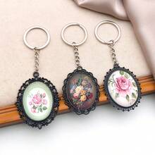 1pack Bezel Pendant Trays Vintage Cabochon Bezel Settings Trays Charms Antique Bronze Style Oval Trays Pendant Blanks For DIY Crafts Photo Necklace Jewelry Making - Multicolor - View 7