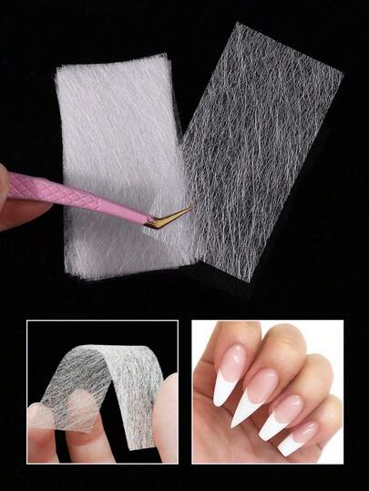 20/10/5Pcs Nail Fiber Art Tools By Klimonla - Form-Free Kit For Nail Extension & Strengthening, Natural Nails DIY Accessories For Women