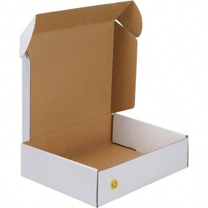 12x9x4 Inches White Corrugated Cardboard Mailer Box For Packing Mailing Small Business