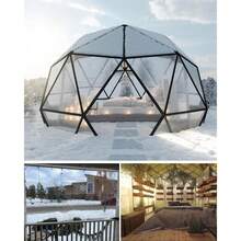 Lona transparente de PVC de 91.4 x 1.8m, 14 mil, resistente al agua, 400 g/m², lona transparente de vinilo con ojales para campi - 3x6 pies (0,9x1,8 m) - Ver 7