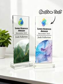 定制个性化亚克力奖牌，可定制文字和Logo，个性化企业奖杯 - 员工表彰奖、商业成就奖牌、亚克力奖杯、公司周年纪念礼物、庆祝特殊日子的难忘感恩礼物、定制企业表彰奖杯、员工奖牌 - 员工及管理层退休或感谢礼物 - 彩色 - 查看 2