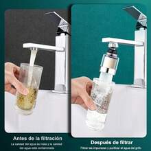 Filtro de Agua para Grifo, 2 Filtros y 20 Elementos de Filtro, Elimina Fluoruro y Cloro, Filtración Profunda, 360 Grados, para C - 2 filtros, 20 elementos filtrantes - Ver 7