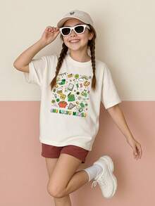 Camiseta infantil de cuello redondo 100 % algodón con iconos irlandeses de dibujos animados para el Día de San Patricio. Camiseta blanca de manga corta con divertidos elementos del Día de San Patricio. Regalo para enfermera de la UCI pediátrica. Camiseta de San Patricio con colores cómodos. Largo regular. Camiseta con lazo de trébol de la suerte. Camiseta verde de enfermera con trébol. Camiseta con estampado artístico "One Lucky Nurse". Camiseta de trébol. Camiseta infantil del Día de San Patricio. Ropa irlandesa de la suerte. Camiseta unisex de manga corta. Ropa suave y transpirable para niña/niño. Ropa para adolescentes. Material cómodo. Ajuste cómodo. Material suave. - Blanco - Ver 2