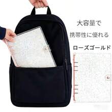 A5サイズ シール帳 透明 A5女の子 シール帳 バインダー クリア キラキラ表紙 リフィル20枚+PP仕切り板2枚付き 大容量 カード収納 推し活 手帳型ノート pp台紙(10枚 ) - ローズゴールド - チェックする 5