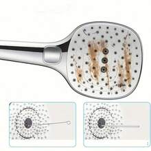 1 Set Reusable Shower Head Cleaning Brush, No Electricity Needed, With Multiple Brush Heads, Ideal For Cleaning Shower Heads, Small Holes And Bathroom Accessories. Suitable For Home, Kitchen And Bathroom, Can Easily Remove Limescale And Blockages For Smoother Water Flow. - A - View 6