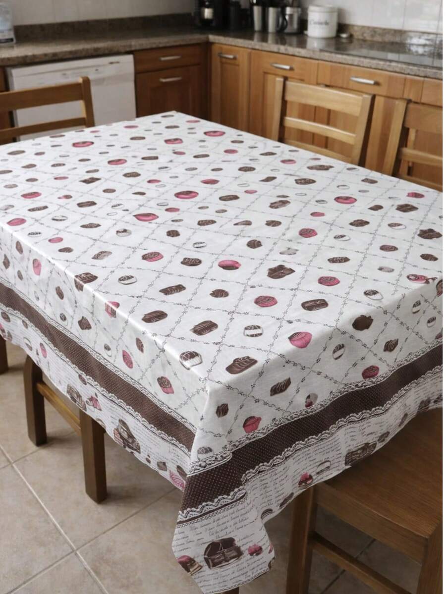 Toalha Térmica de Mesa Cupcake Impermeável Antiderrapante Lavável Decoração Cozinha