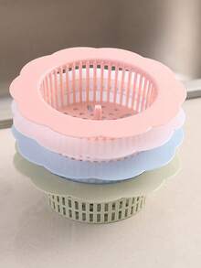 1pc Pattern Drain Plug, Drain Filter, Bathroom Anti-Clogging Floor Drain Filter, Kitchen Sink Garbage Filter, Universal Bathroom Sink Drain Filter, Bathroom Accessories (Random Color) - A - View 6