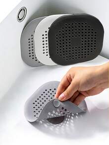 1/2 Pcs Silicone Sink Strainer, Sink Filter, Kitchen And Bathroom Accessories, Prevents Clogging And Odors, Suitable For Bathroom, Bathtub, And Kitchen Sinks, Bathroom Tools - Multicolor - View 3