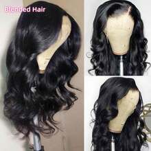 200% 密度波浪形 13x4 隐形蕾丝前假发，13x6 高清水波纹蕾丝前假发，34 英寸无胶波浪形蕾丝前假发，5x5 预拔毛无胶波浪形蕾丝前假发（带婴儿发，打造自然发际线），日常佩戴 - 自然色&黑色系 - 查看 17