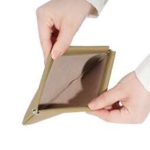 PU皮革自动闭合钱包零钱包超薄便携手拿包大容量化妆包手机包钱袋卡包手提包 - 彩色 - 查看 8