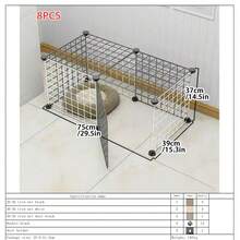 Clôture pour animaux de compagnie emboîtable, cage pour petits animaux, parc à lapin DIY, convient pour les hamsters, furets, lapins, chiots, chatons et autres petits animaux de compagnie pour une utilisation en intérieur - Version assemblée - Voir 12
