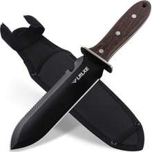 Hori - Cuchillo de jardinería de acero inoxidable resistente, cuchillo de jardín con vaina, cuchillo de deshierbe lateral dentad - Ver 2