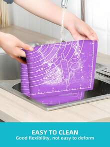 1pc Kneading Mat - Non-Stick, , Easy To Clean, Convenient Storage, Baking Essential, Great For Parties & Holidays Back To School - Multicolor - View 4