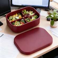 1 pezzo Lunch Box in silicone, Contenitore Bento portatile sigillato per microonde, adatto per lavoratori d'ufficio, picnic all'aperto - Multicolore - Visualizzare 9