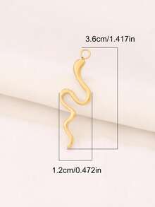 3pcs Stainless Steel Snake Pendant Findings 18K Gold Plated Charms For DIY Jewelry Making Supplies Accessories - Pendants - View 7