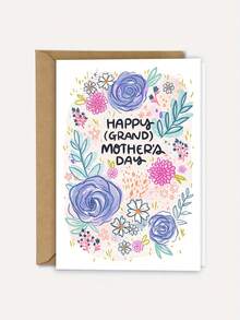 1pc Handmade Watercolor Floral Grand Mother'S Day Greeting Card With Envelope, Unique All Occasion Birthday Mother'S Day Thank You Gift For Grandma - View 13