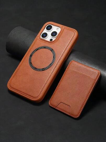 High-Quality Retro 2-In-1 Detachable Phone Case With Independent Card Slot, Compatible With IPhone 17/16/15/14/13/12 Pro/Pro Max, Supports Wireless Charging, Features Credit Card Slot And Stand