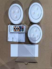 1pc Wireless LED Under-Cabinet Lights With Remote Control, Led Night Light, Touch Control, For Cabinet, Bedroom And Hallway Lighting(Battery Not Included) - Round Lamp - View 14