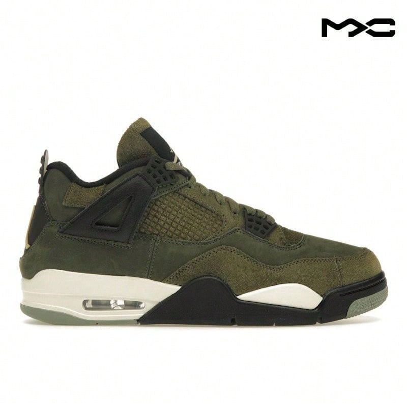 Air Jordan 4 Retro SE Craft 'Olive' Green Medium-Olive Pale-Vanilla Khaki Black Sail Sneakers Men FB9927-200 - 彩色 - 查看 1