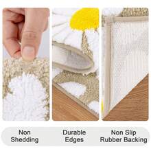 Pauwer 3 Piece Bathroom Rug Mat Set, Microfiber Shaggy Bath Mat Set, Non-Slip Ultra Soft Carpet Mats, Absorbent Bathroom Mat Set With U-Shaped Toilet Mat For Bathroom, Tub, Shower - Cúc be - Xem 6