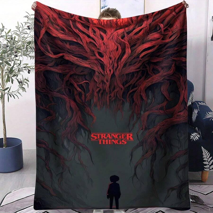Decke Produktbild Heiße Horror TV-Serie Flanell Decke Weich Warm Überwurf Decke für Bett Schlafzimmer Wohnzimmer Reise Picknick Geschenk - Verschiedenfarbig - Übersicht 1