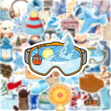 50张北欧冬季舒适涂鸦贴纸 - 防水贴纸，适用于水瓶、笔记本和滑板 - 50PCS - 查看 7