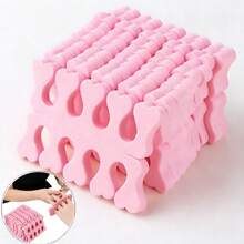 100pcs Soft Foam Toe Separator, Nail Art Salon Essential Tool, Reusable Nail Divider, Available In 20/50/100pcs - Multicolor - View 2