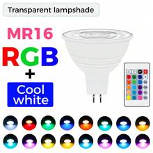 E27/E26 LED灯泡 E14射灯 GU10吸顶灯 MR16吊灯灯泡 GU5.3 带遥控器 可调光 彩色氛围灯 15种颜色 4种动态模式 适用于家庭客厅 卧室 音乐派对装饰 霓虹灯照明 RGBW/RGBWW 透明/乳白色灯罩 - RGB LED Bulb With Remote Control - 查看 27