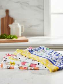 Terry Cloth Kitchen Towel With Assorted Prints, 40x60cm - Multicolor - View 1