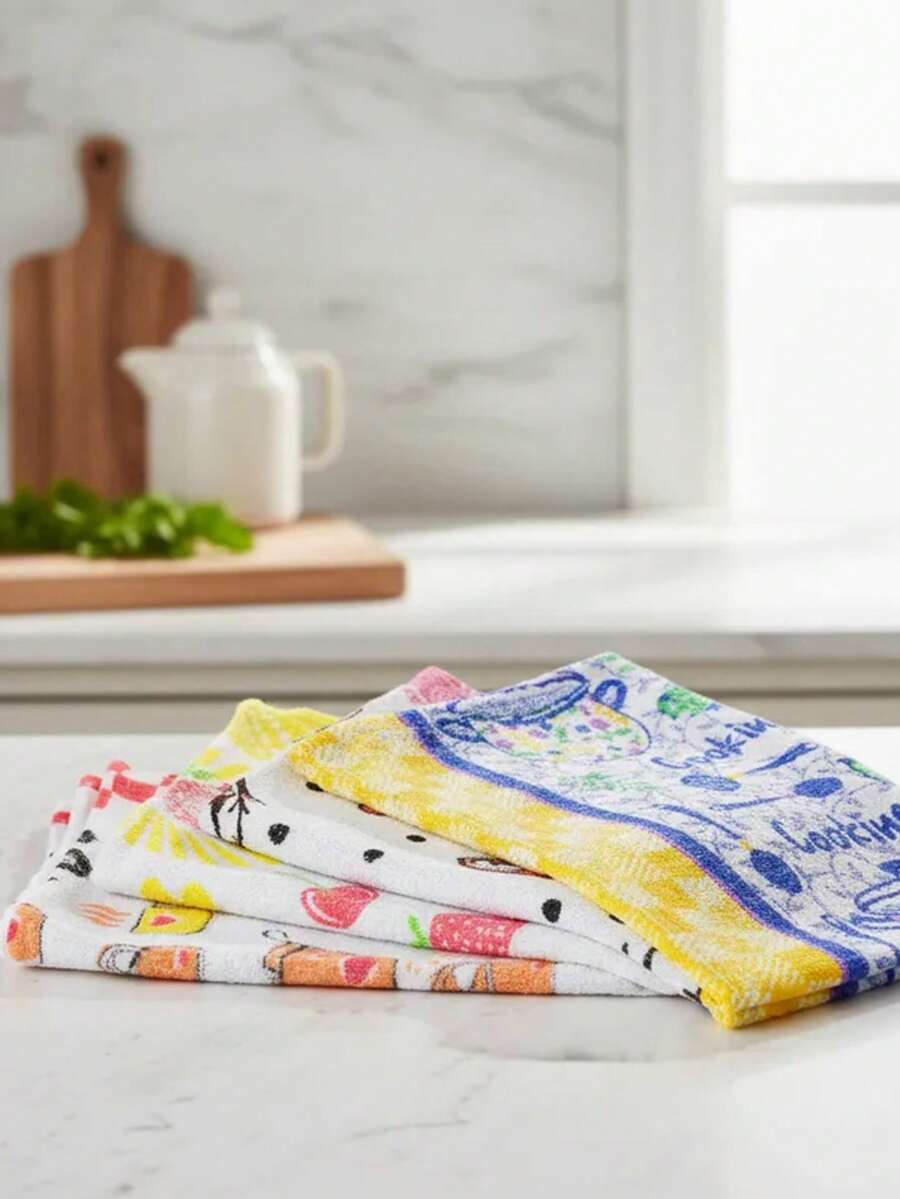 Terry Cloth Kitchen Towel With Assorted Prints, 40x60cm - Multicolor - View 1