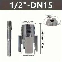 Bộ 2 dụng cụ cắt ống ren trong và ngoài 2 trong 1, phù hợp với ren 1/2", 3/4" và 1", tương thích với máy khoan, bộ dụng cụ cắt ống PVC, bộ dụng cụ sửa chữa đường ống lý tưởng. - Dụng cụ mở bằng dây - Xem 12
