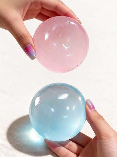 POKOJA LAND 1pc/2pcs Moldable Slow Rebound Blue Coconut Oil Handmade Squeezing Ball, 6cm Round Malt Stress Relief Squeeze Toy, Suitable For Ideal Holiday Gifts, Fun & Cute Gifts, Birthday Gifts, Easter Gifts, Halloween Gifts, Christmas Gifts, Party Favor Filler