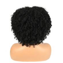 12Inch Kinky Curly Wig Unisex-Adult Basics Style, High Temperature Fiber And Protein Filaments Elastic Net Cap, Lightweight Breathable 150% Density, Suitable For All People - Multicolor - View 4