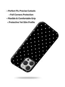 Fashion Phone Case - Compatible With Apple 11, 15 Series, 14, 13, 16PM, 17 Series Polka Dot Phone Case | Layout Phone Case Aesthetic Phone Case | Street Style Phone Case | Shock-Proof Protection | Gift For Girls - Multicolor - View 3