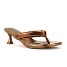 So Me Bethelm Thong Sandals Designed With A Modern Kitten Heel And A Sleek Minimalist Silhouette. - Đồng - Xem 4