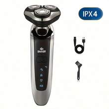 Men's Electric Shaver Wet & Dry 3D Rotary Rechargeable Razor, Suitable As Father's Day Gift For Father, Husband, Boyfriend, 600mAh Battery Capacity - A - View 12