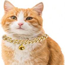 2pcs Hip-Hop Style Cuban Link Dog Collar With Rhinestone Pendant, Luxury Pet Necklace Set, Durable & Wear-Resistant, Suitable For Small, Medium And Large Dogs & Cats - Multicolor - View 8