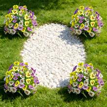 2 cây hoa violet ba màu nhân tạo sống động như thật, có đế, trang trí thường xanh cho vườn, sân, lối vào - Hoa violet tổng hợp không cần bảo dưỡng, chịu được thời tiết, tăng tính thẩm mỹ cho khu vườn, trang trí ngày lễ. Quả cầu tuyết tổng hợp lớn thiết kế vỏ cây sần sùi, có đế cắm đất, trang trí hoa, trang trí đám cưới, trang trí nhà cửa, trang trí ngoài trời, cảnh quan sân vườn, cầu hôn, quà tặng ngày Valentine, tỏ tình, quà tặng cho phụ nữ. - Nhiều màu - Xem 3