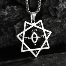 Collar con colgante de calavera de demonio en espiral de serpiente gótica Vintage para hombres y niños, regalo de joyería para de Rock y Halloween DTQG - AL4554-Oro - Ver 20